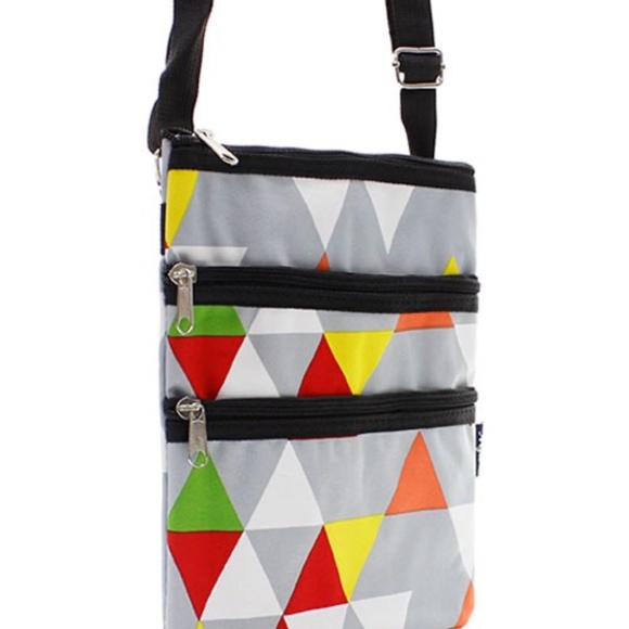 Canvas Prism Triangle Messenger Bag - Picture 2 of 4